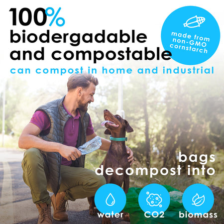Compostable Dog Waste Bags - 120 bags